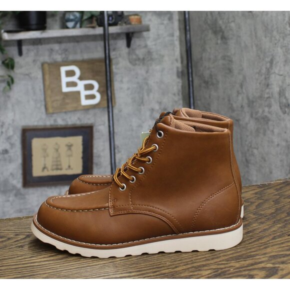 Goodfellow & Co Mens Niles Mock Toe Boots 90971861 Cognac Brown 8 - Picture 2 of 9